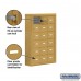 Salsbury Cell Phone Storage Locker - 6 Door High Unit (5 Inch Deep Compartments) - 18 A Doors - Gold - Surface Mounted - Master Keyed Locks
